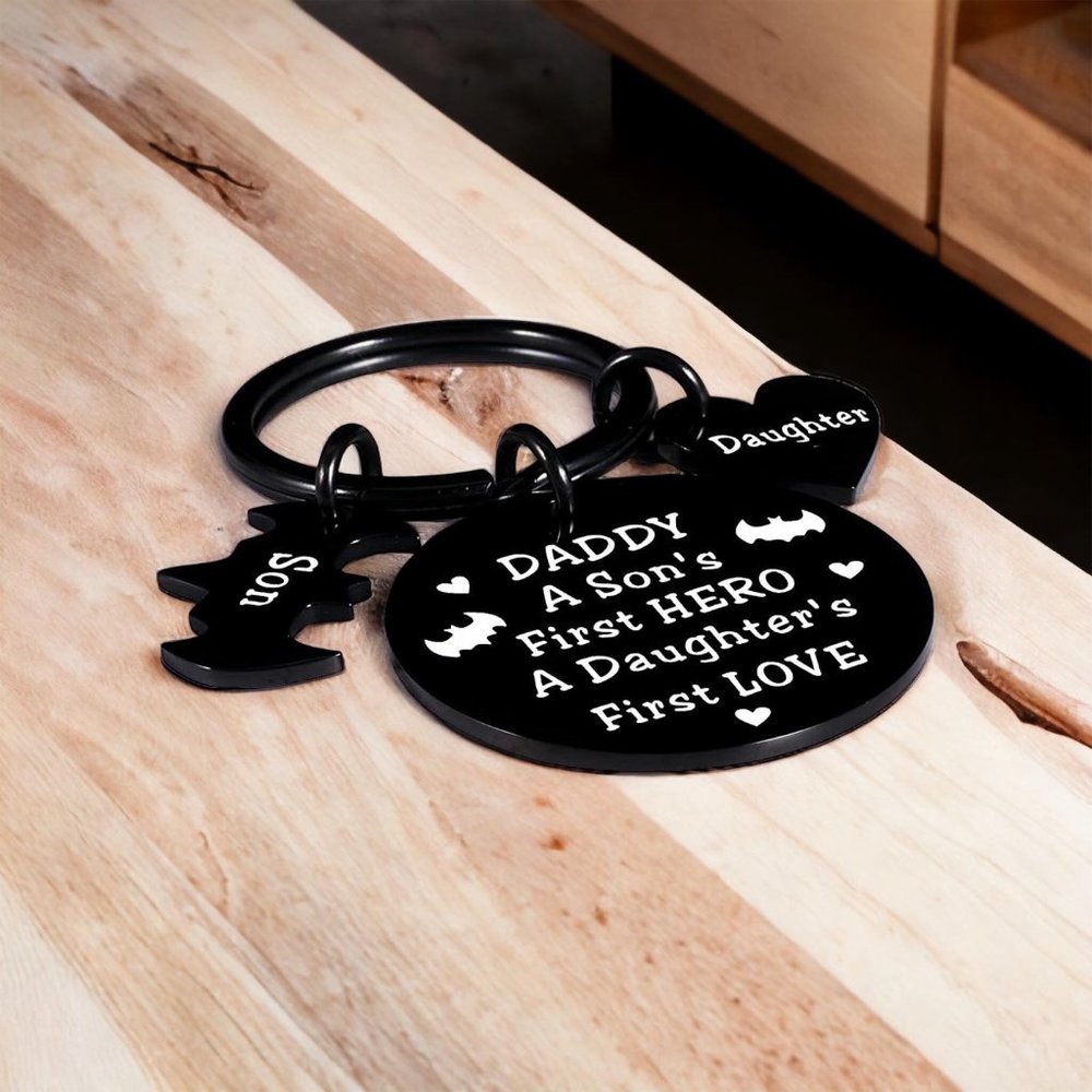 Fathers Day Keychain Gifts from Son Daughter to Daddy Christmas Valentine Gifts - Picture 2 of 8